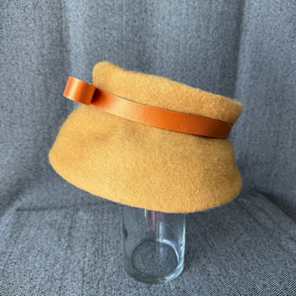Wool Hat w/Bow Vintage Henry Pollack Small 21.5 Inches - Picture 16 of 16